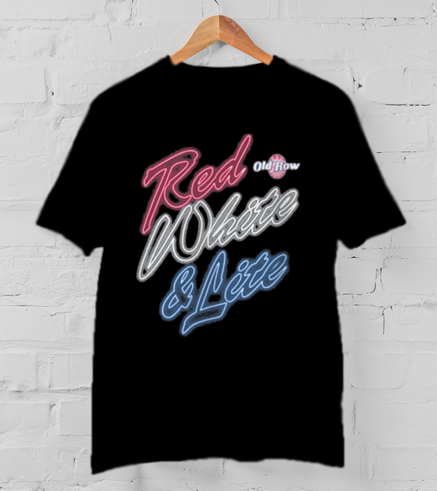 Red White & Lite Old Row Neon T-Shirt