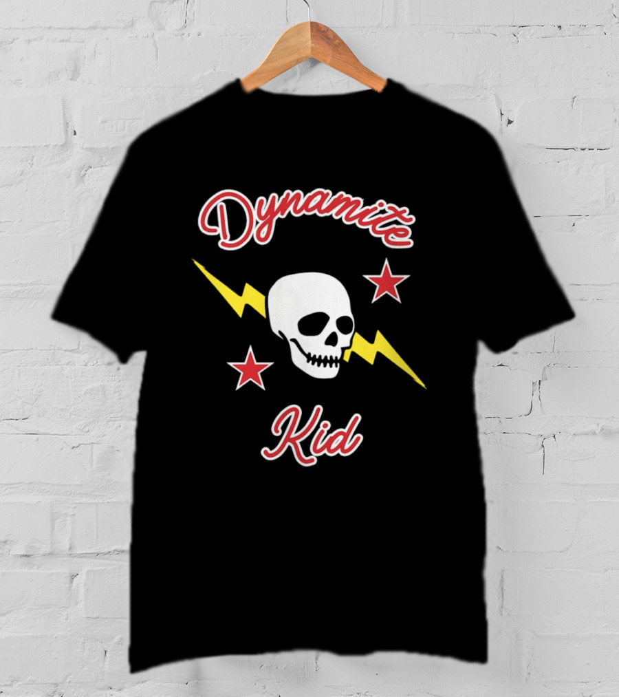 Dynamite Kid Skull Lightning Stars T-Shirt