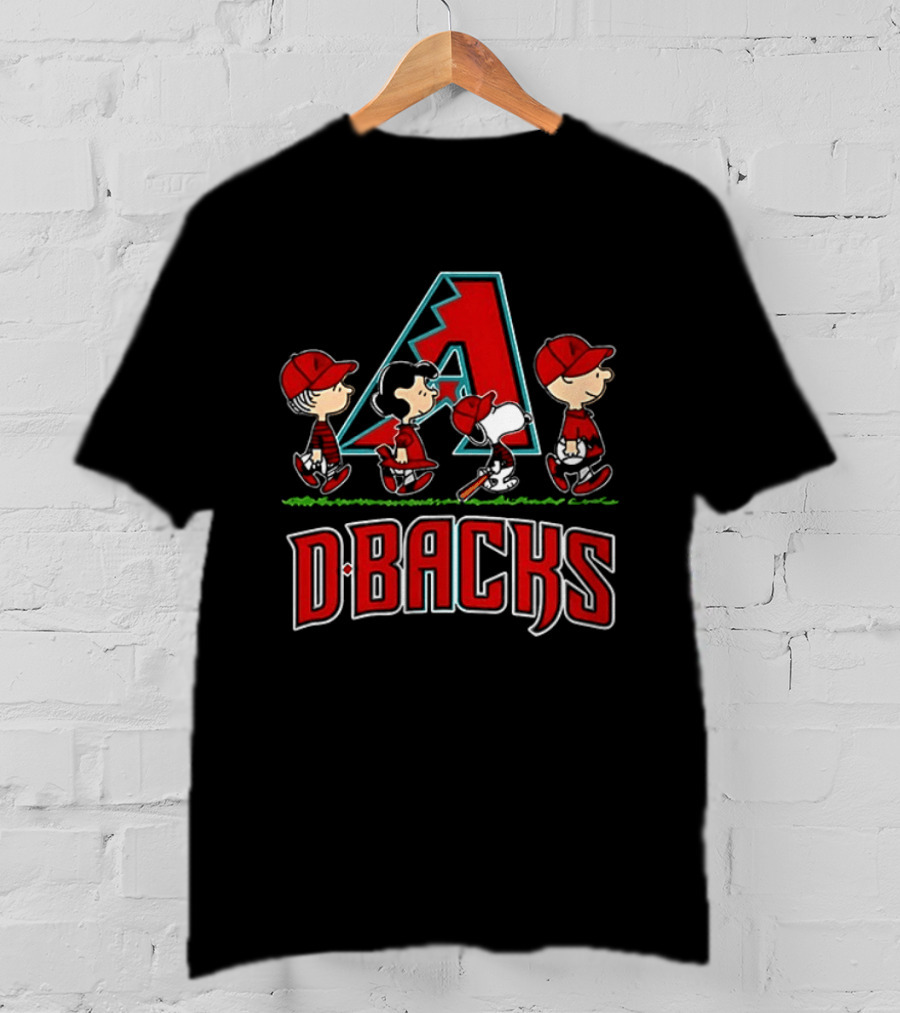 Charlie Brown Linus Lucy Snoopy Arizona Diamondbacks D Backs Baseball 2026 T-Shirt