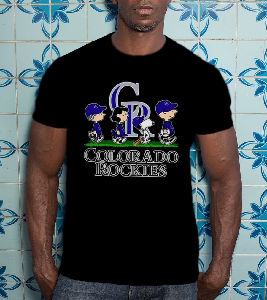Colorado Rockies Snoopy Charlie Brown Linus Lucy Baseball 2026 T-Shirt