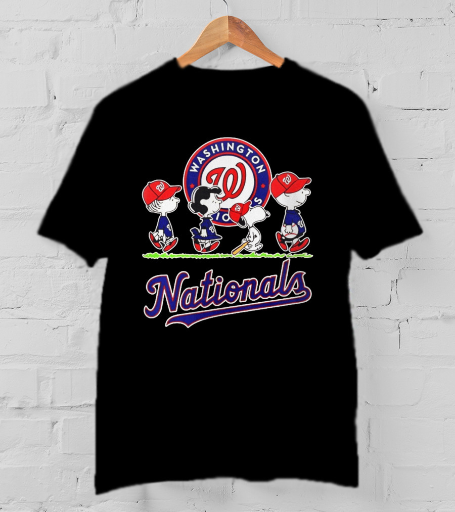 Snoopy Charlie Brown Linus Lucy 2026 Washington Nationals T-Shirt