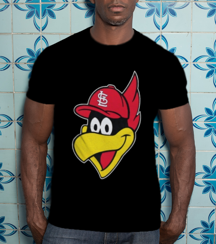 St. Louis Cardinals Fredbird Mascot Facecap Baseball T-Shirt