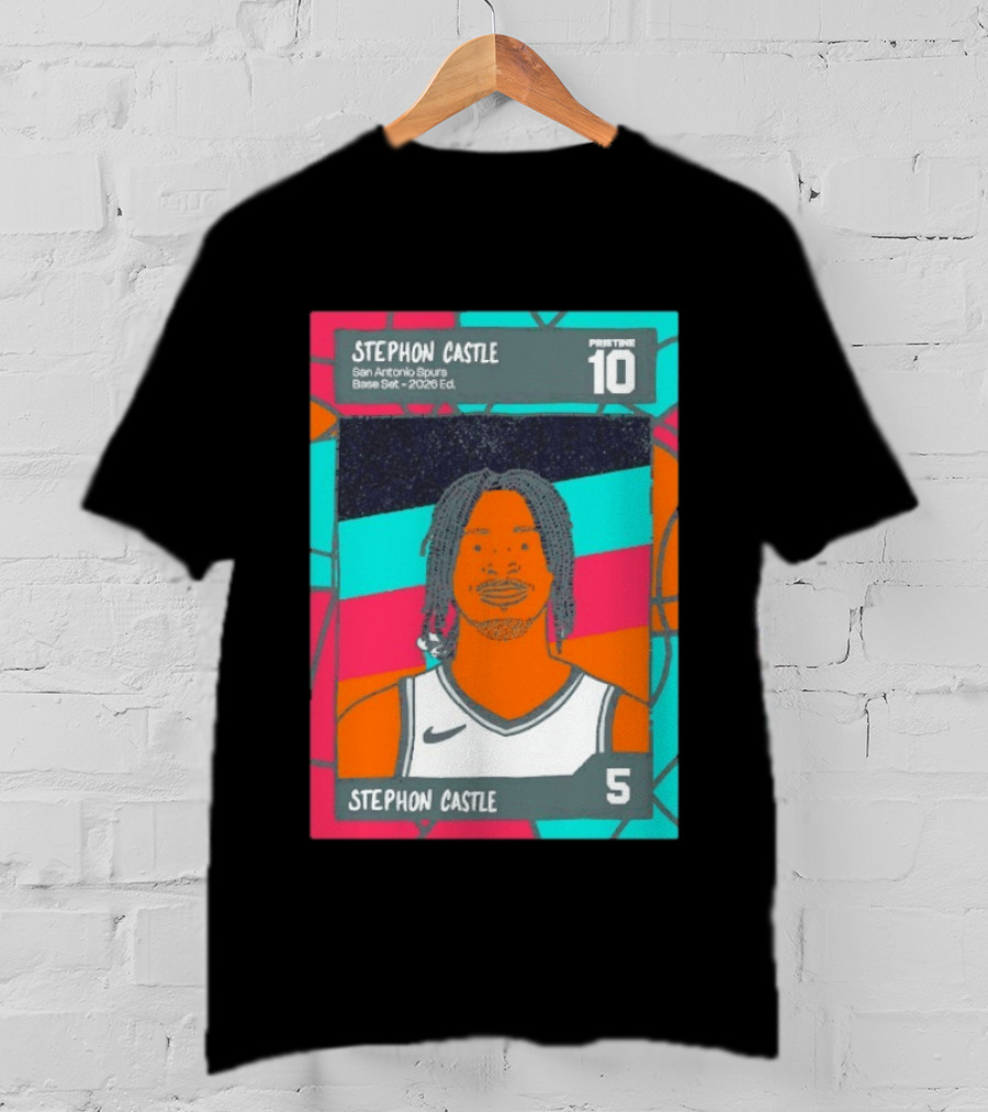 Stephon Castle Pristine 10 San Antonio Spurs Base Set Edition 2026 T-Shirt