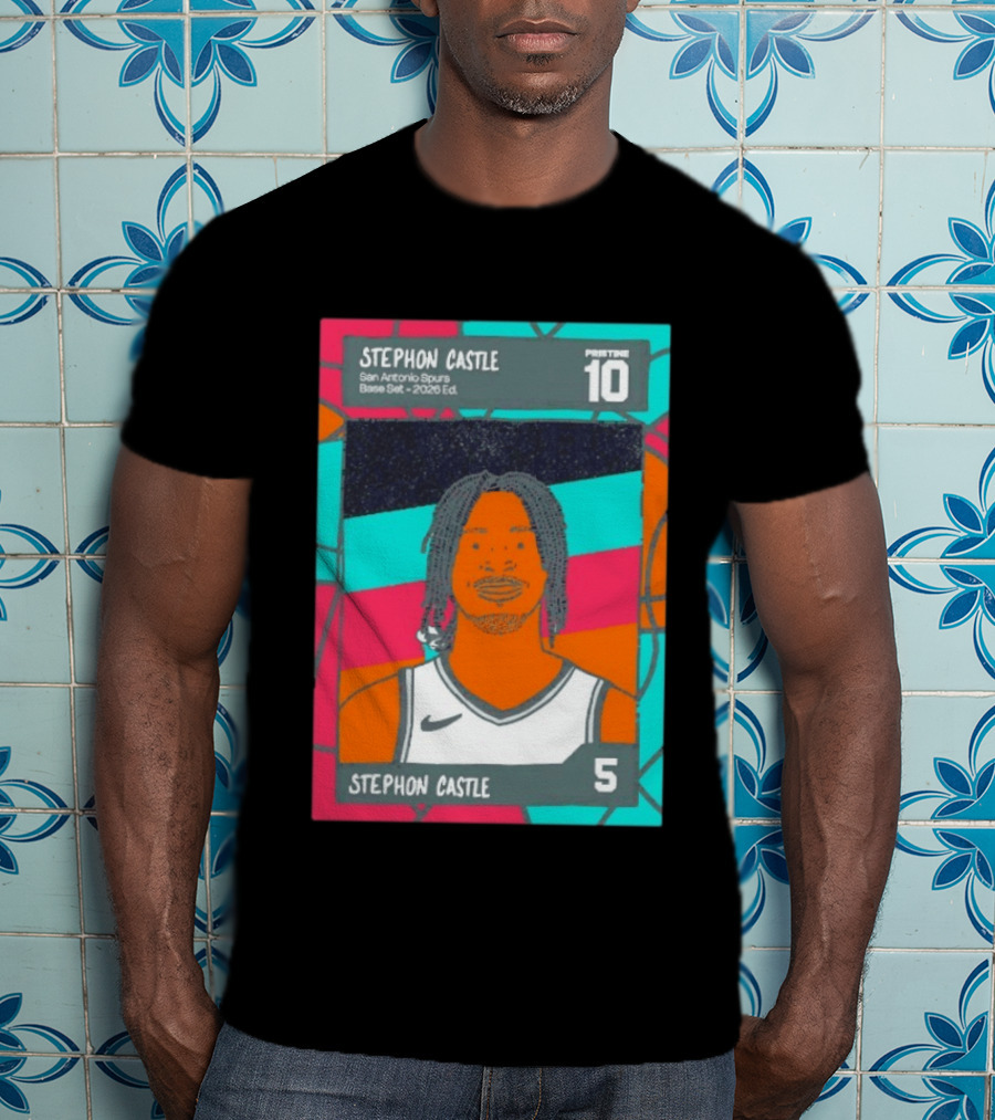 Stephon Castle Pristine 10 San Antonio Spurs Base Set Edition 2026 T-Shirt
