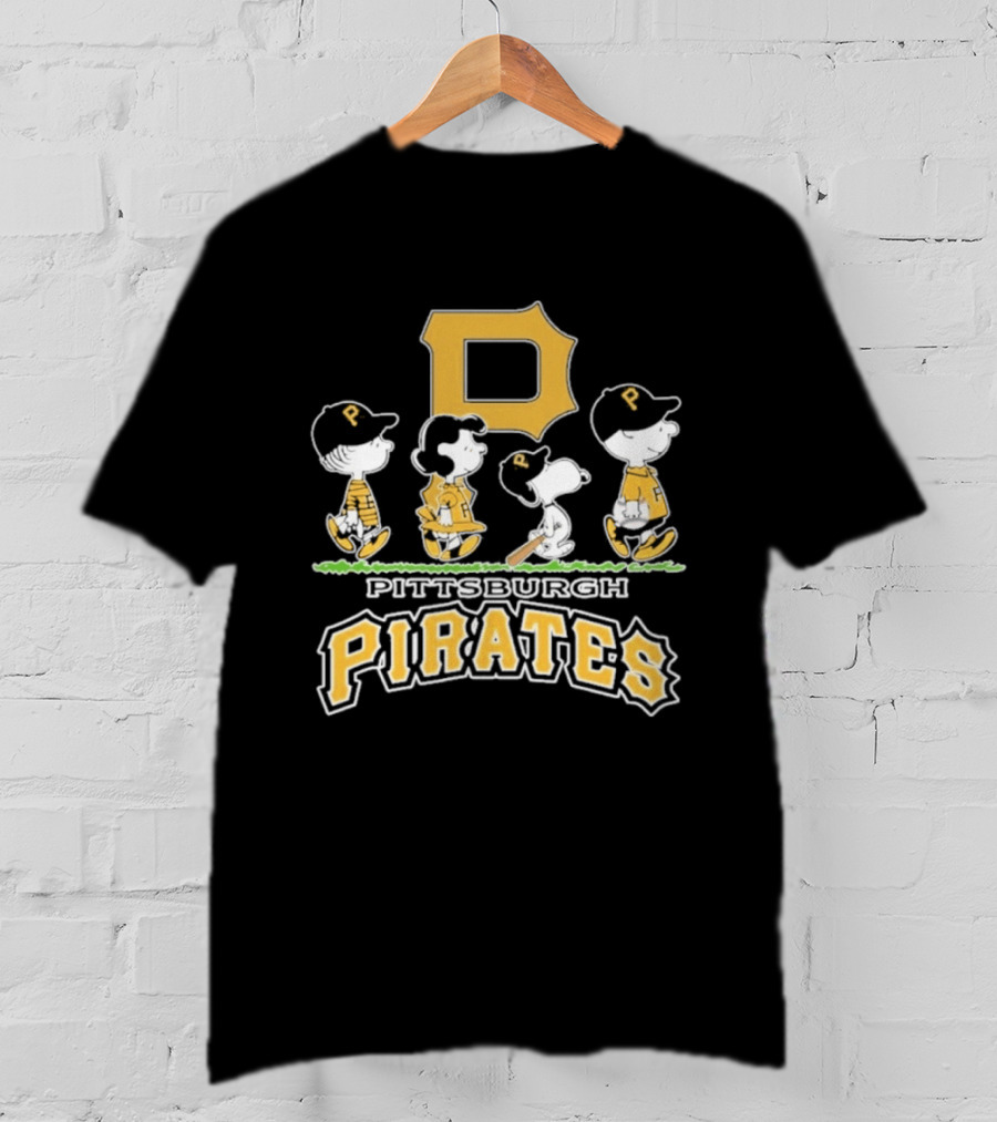 Pittsburgh Pirates Peanuts Walking Characters Collaboration Season 2026 T-Shirt