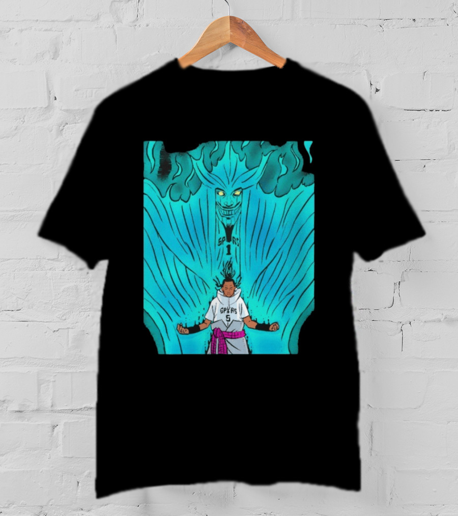 Victor Wembanyama Sasuke Susanoo Spurs Basketball Anime T-Shirt