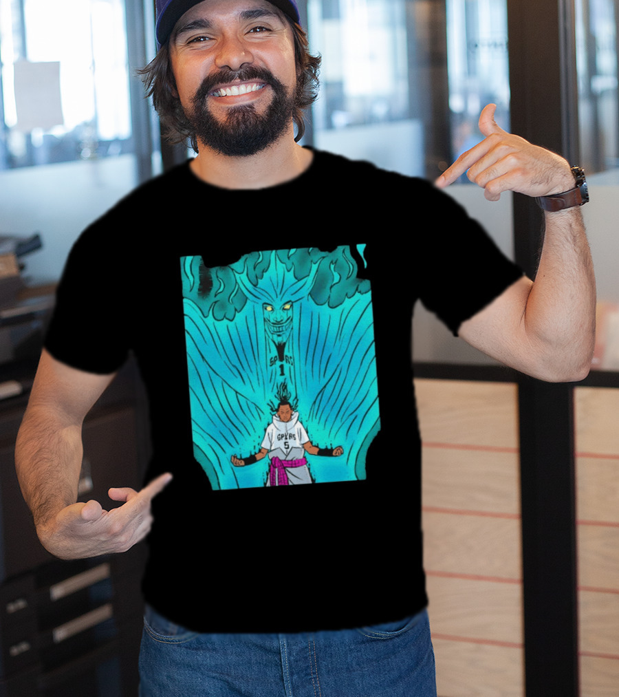 Victor Wembanyama Sasuke Susanoo Spurs Basketball Anime T-Shirt
