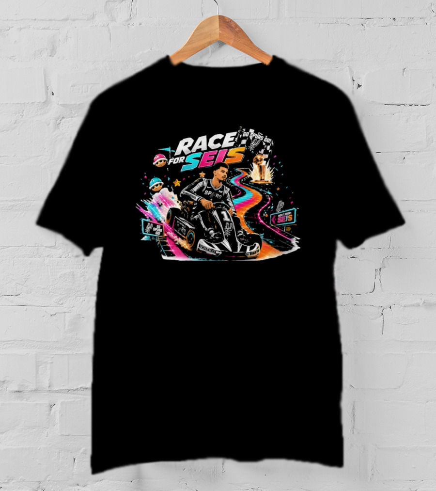 Race For Seis Victor Wembanyama San Antonio Spurs Karting Adventure T-Shirt