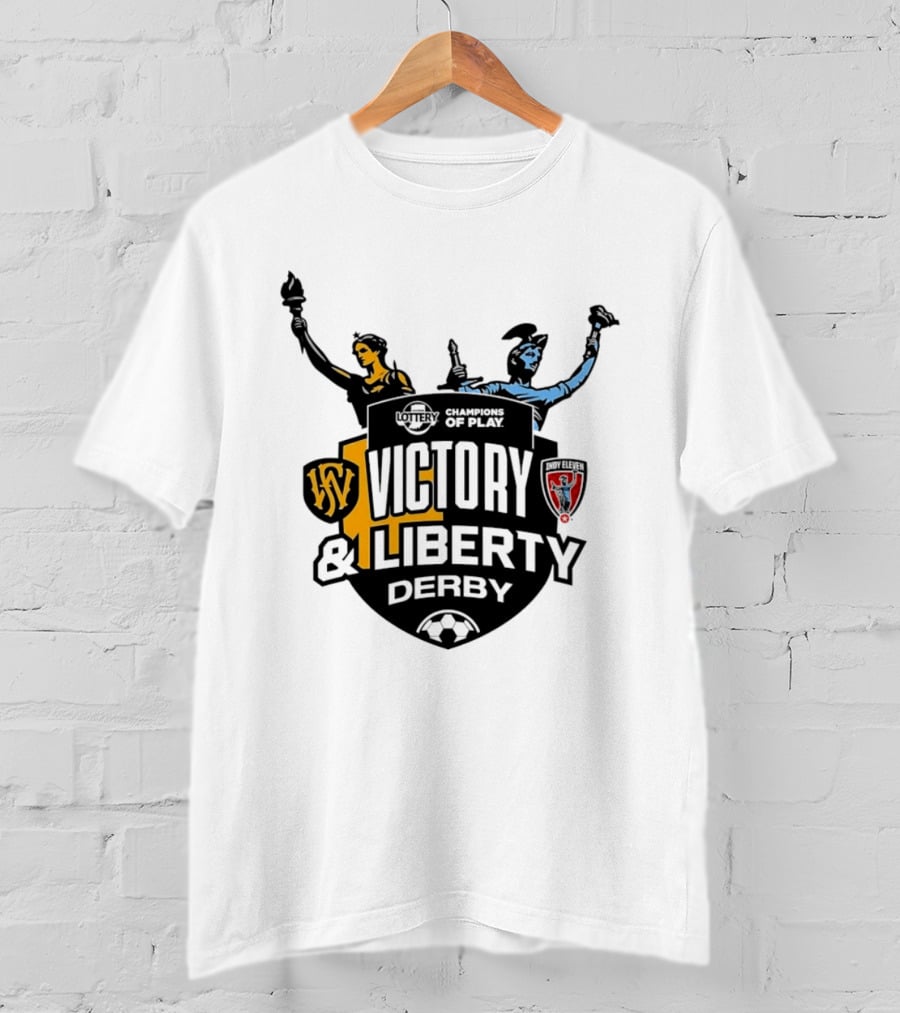 Victory And Liberty Derby Fort Wayne FC Indy Eleven Champions Of Play T-Shirt