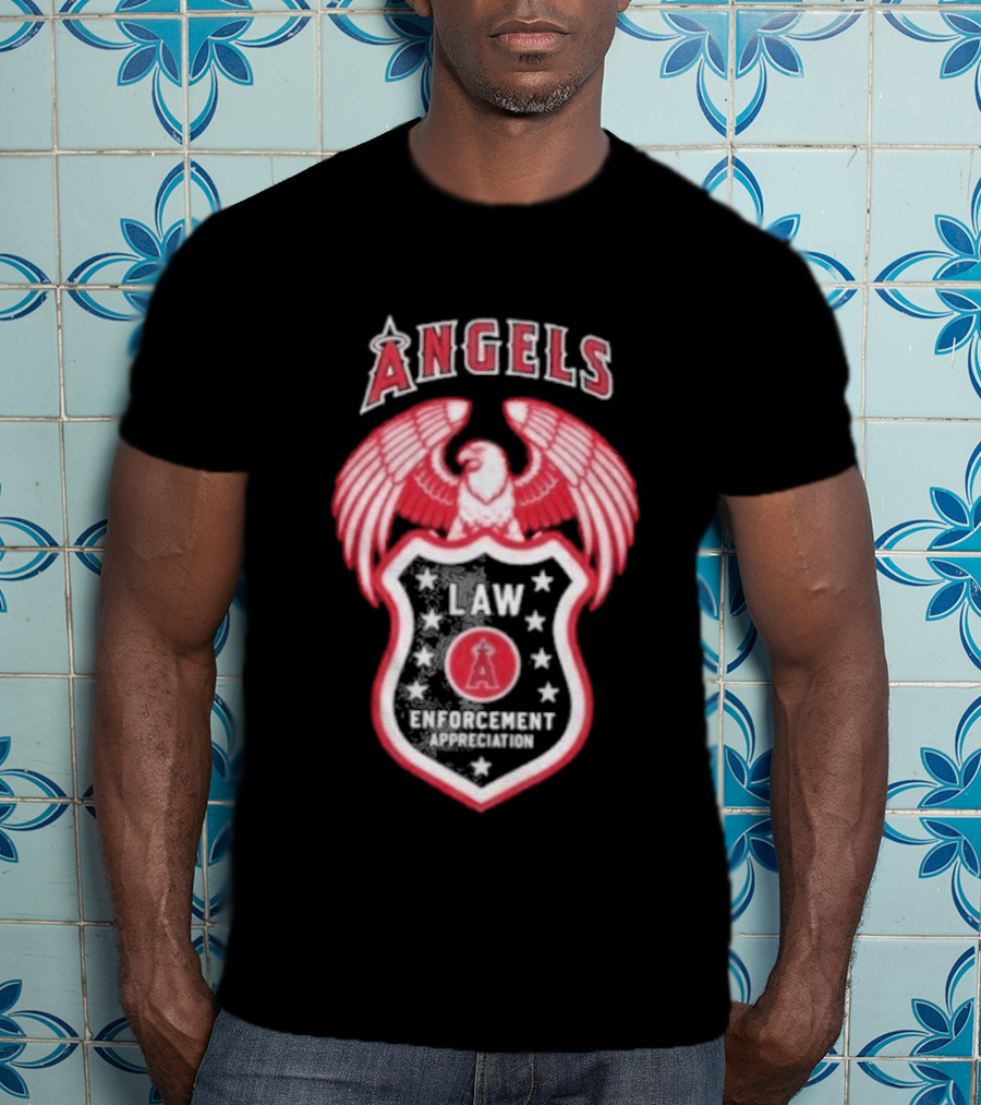 Angels Law Enforcement Appreciation 2026 Eagle Shield T-Shirt