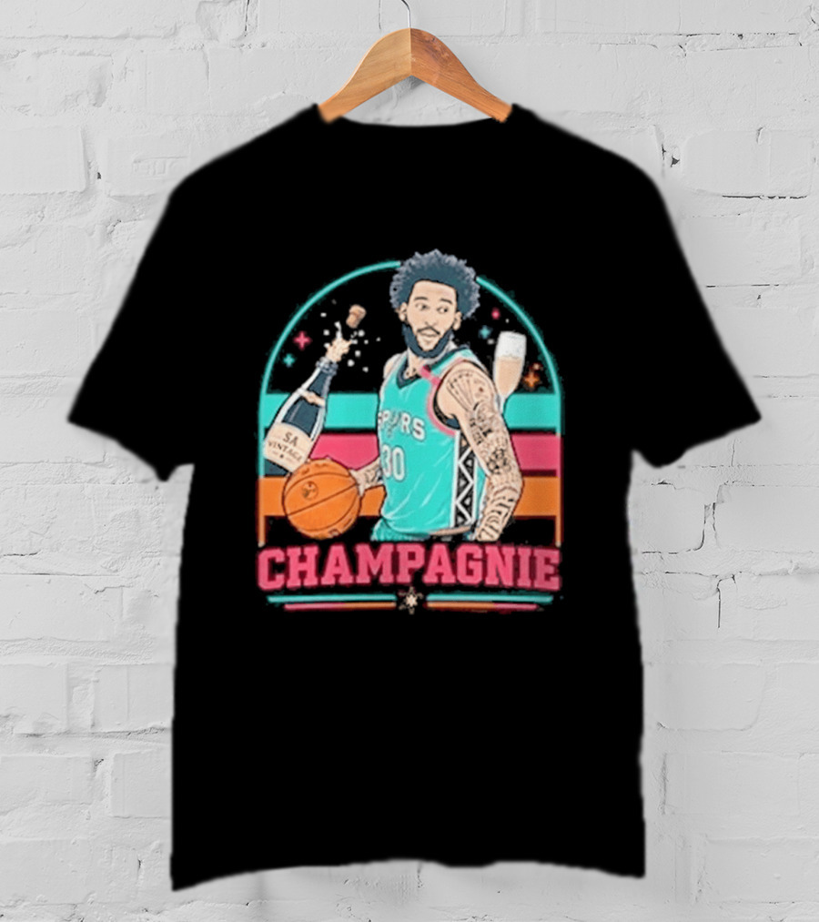 San Antonio Spurs Julian Champagnie 90s Style Basketball T-Shirt