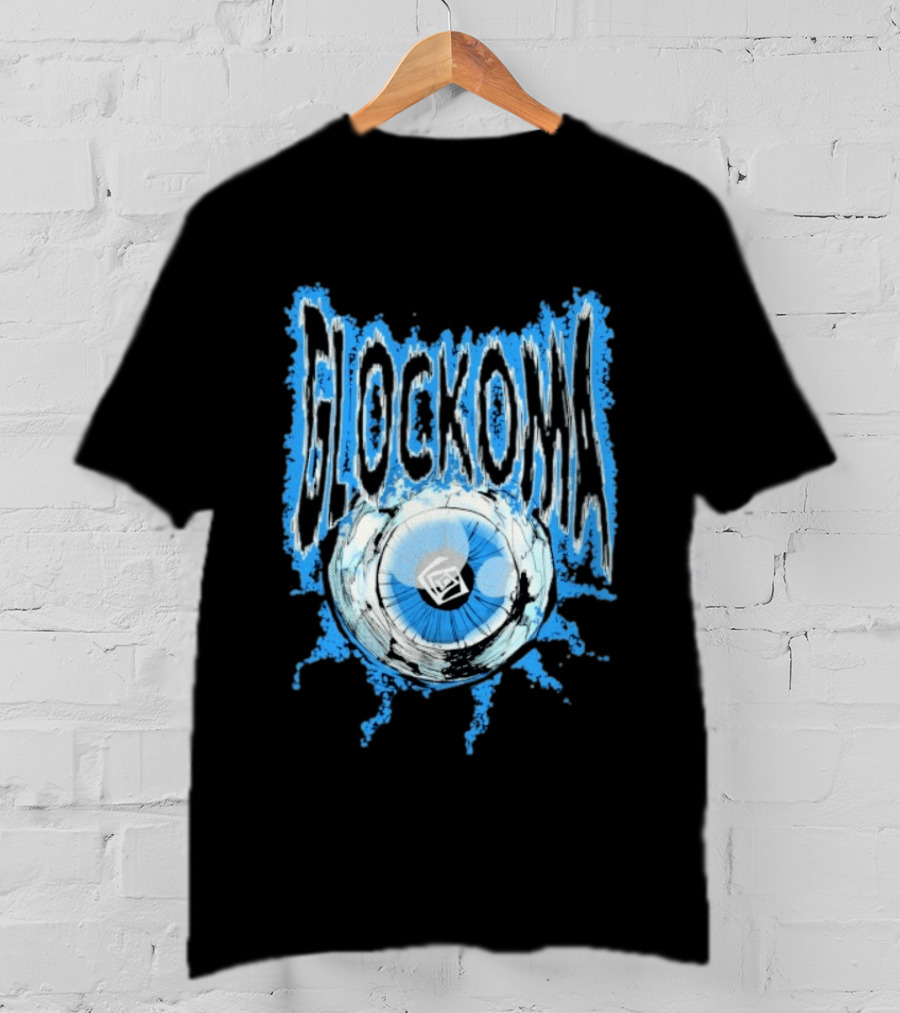 Key Glock Glockoma Eyeball Blue Splash T-Shirt