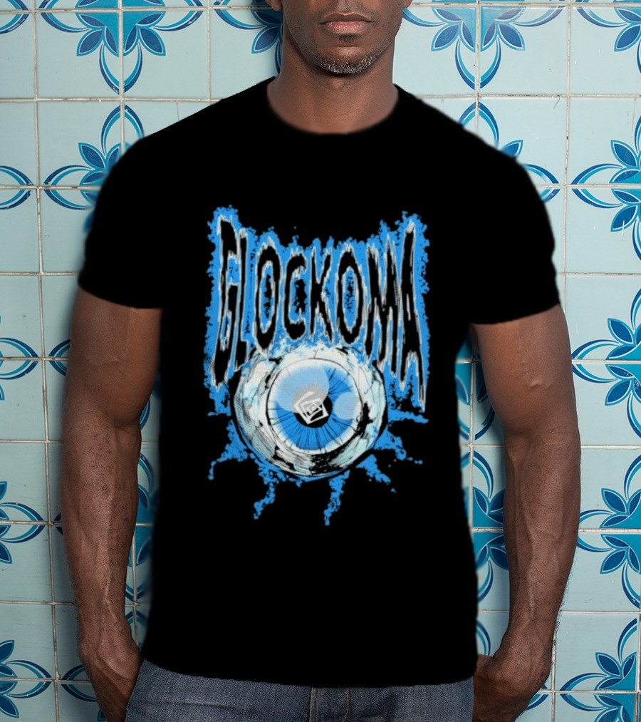 Key Glock Glockoma Eyeball Blue Splash T-Shirt