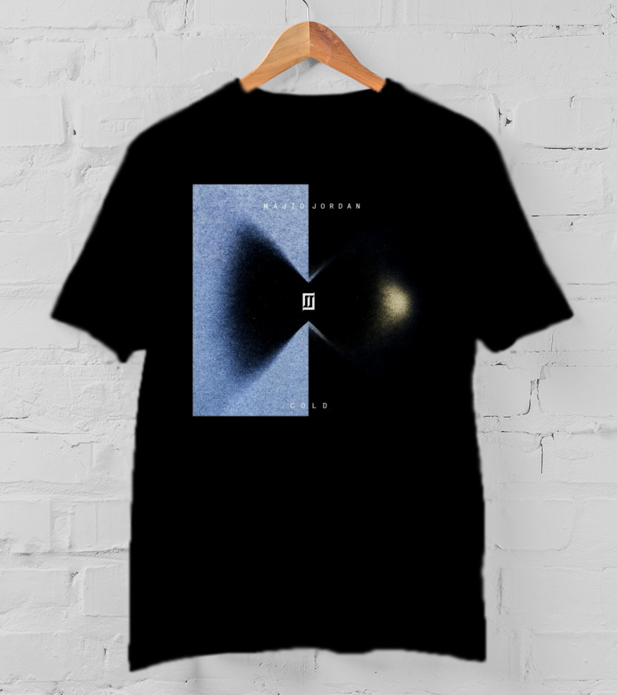 Majid Jordan Cold Album Cover Black And Blue Split T-Shirt