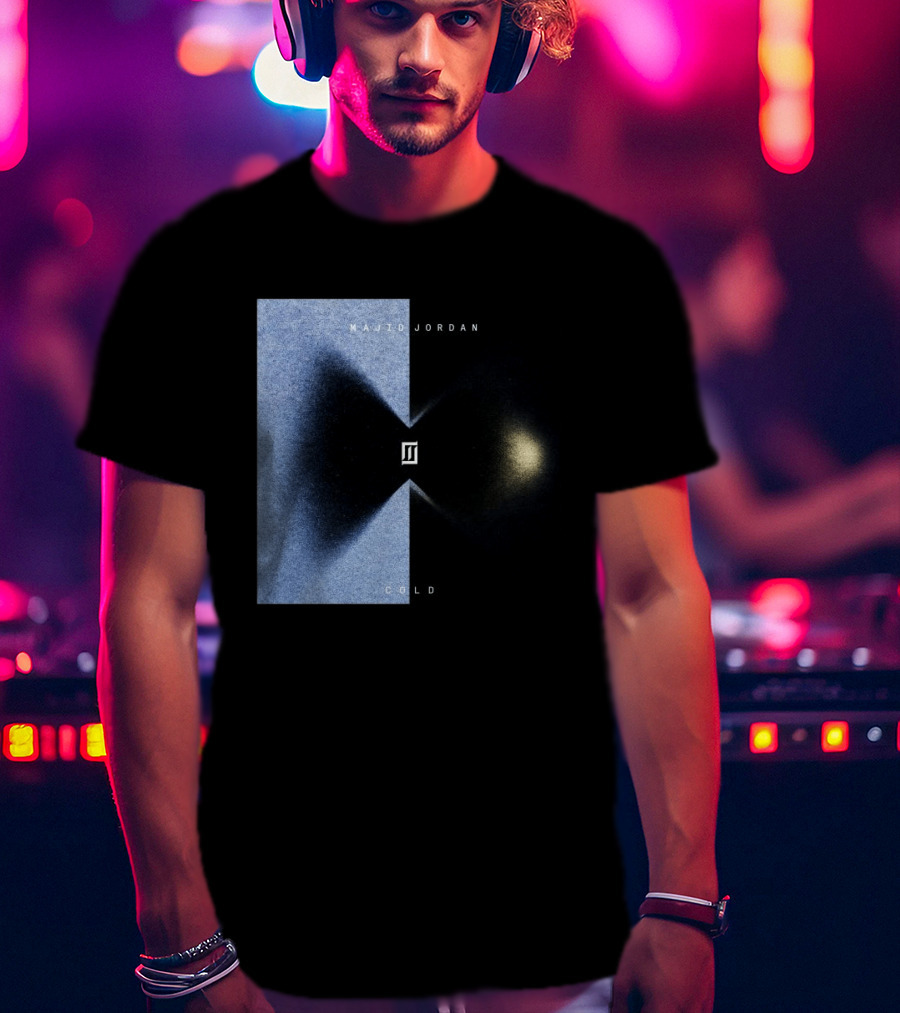 Majid Jordan Cold Album Cover Black And Blue Split T-Shirt