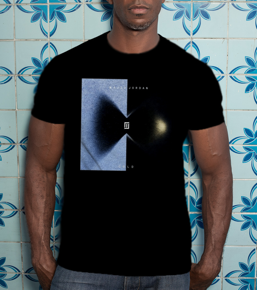 Majid Jordan Cold Album Cover Black And Blue Split T-Shirt