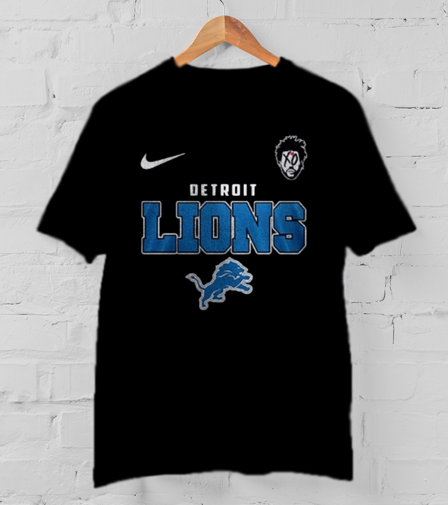 Detroit Lions The Weeknd XO Nike Collab T-Shirt