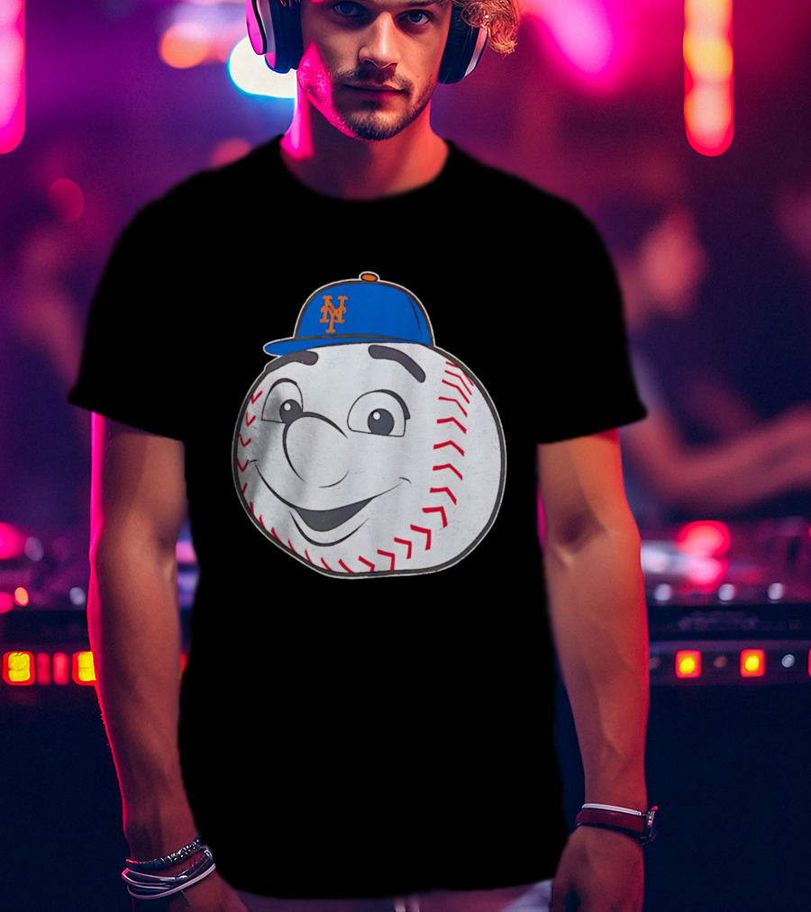 New York Mets Mr. Met Big Face Baseball 2026 T-Shirt