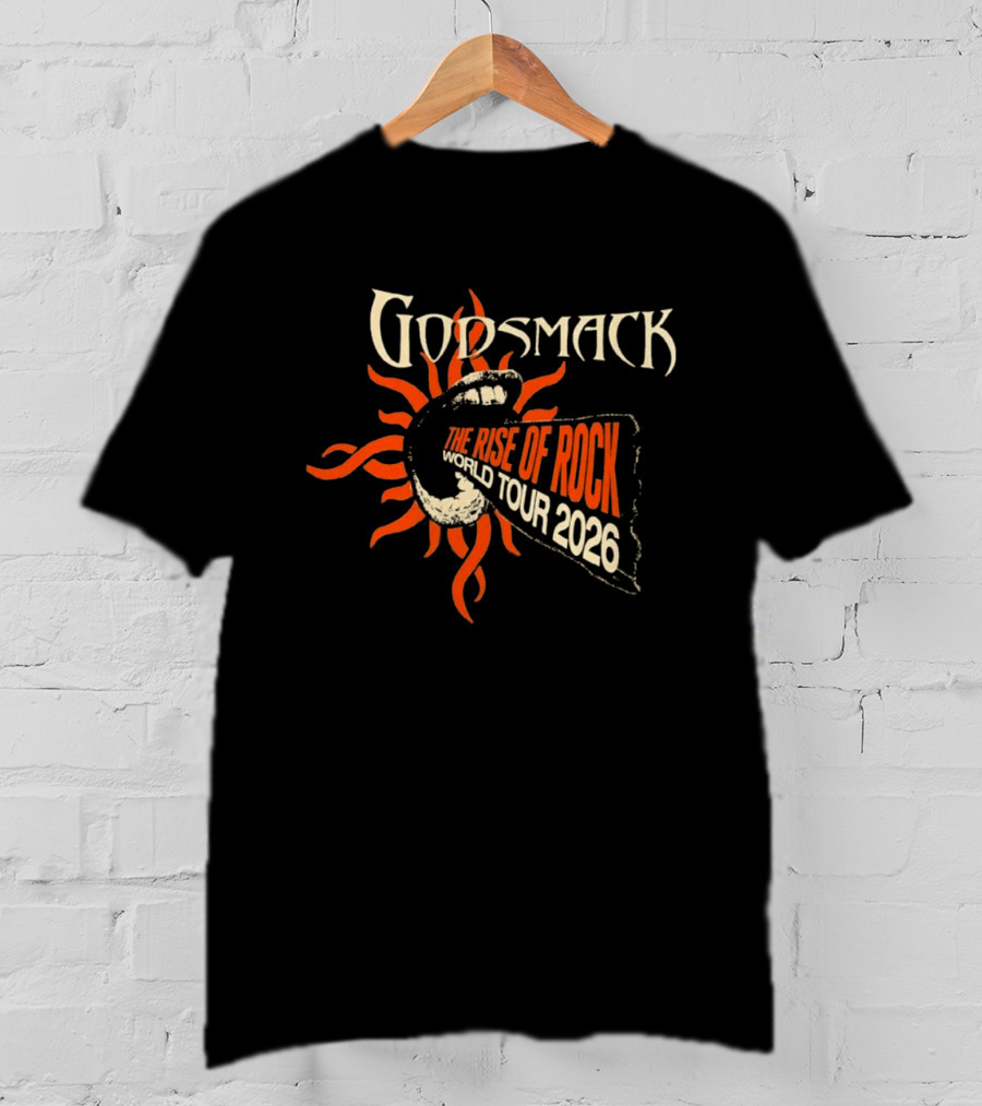 Godsmack The Rise Of Rock World Tour 2026 Sunburst Admat T-Shirt