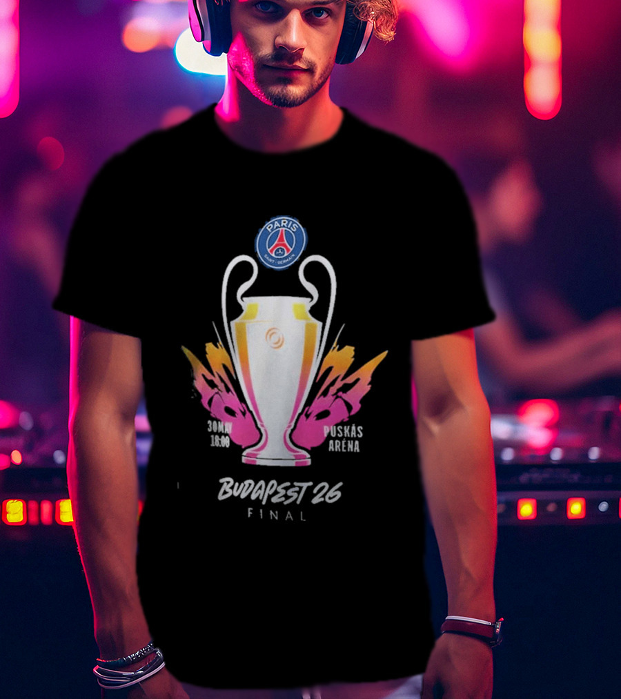 PSG Budapest 26 Final Champion's Trophy Paris Arena T-Shirt