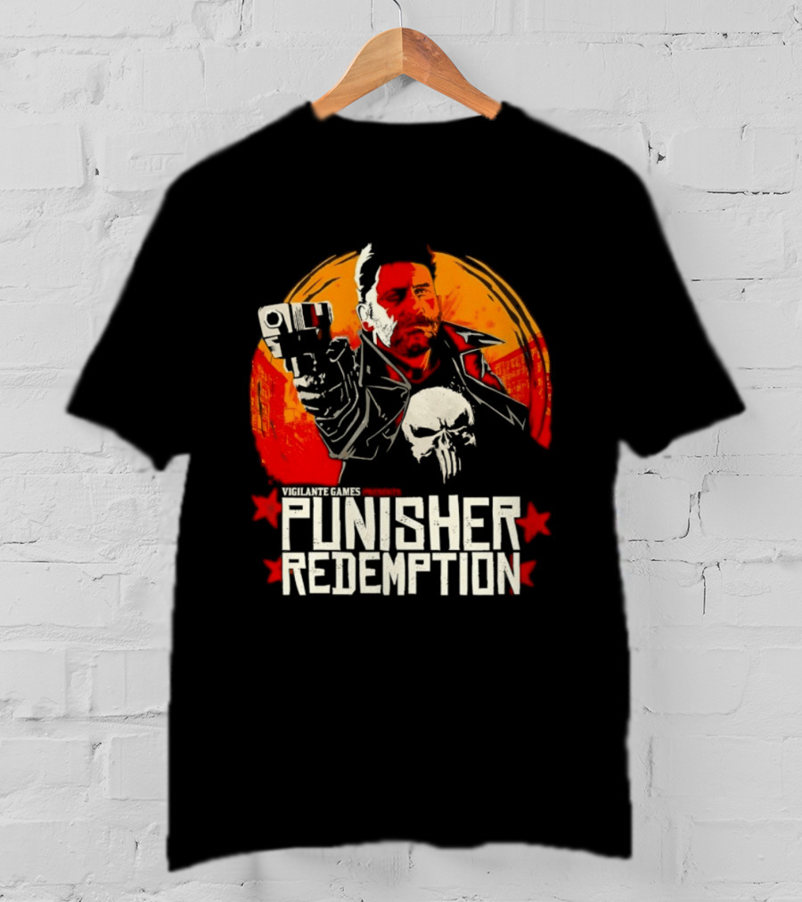 Punisher Redemption Red Dead Vigilante Games T-Shirt