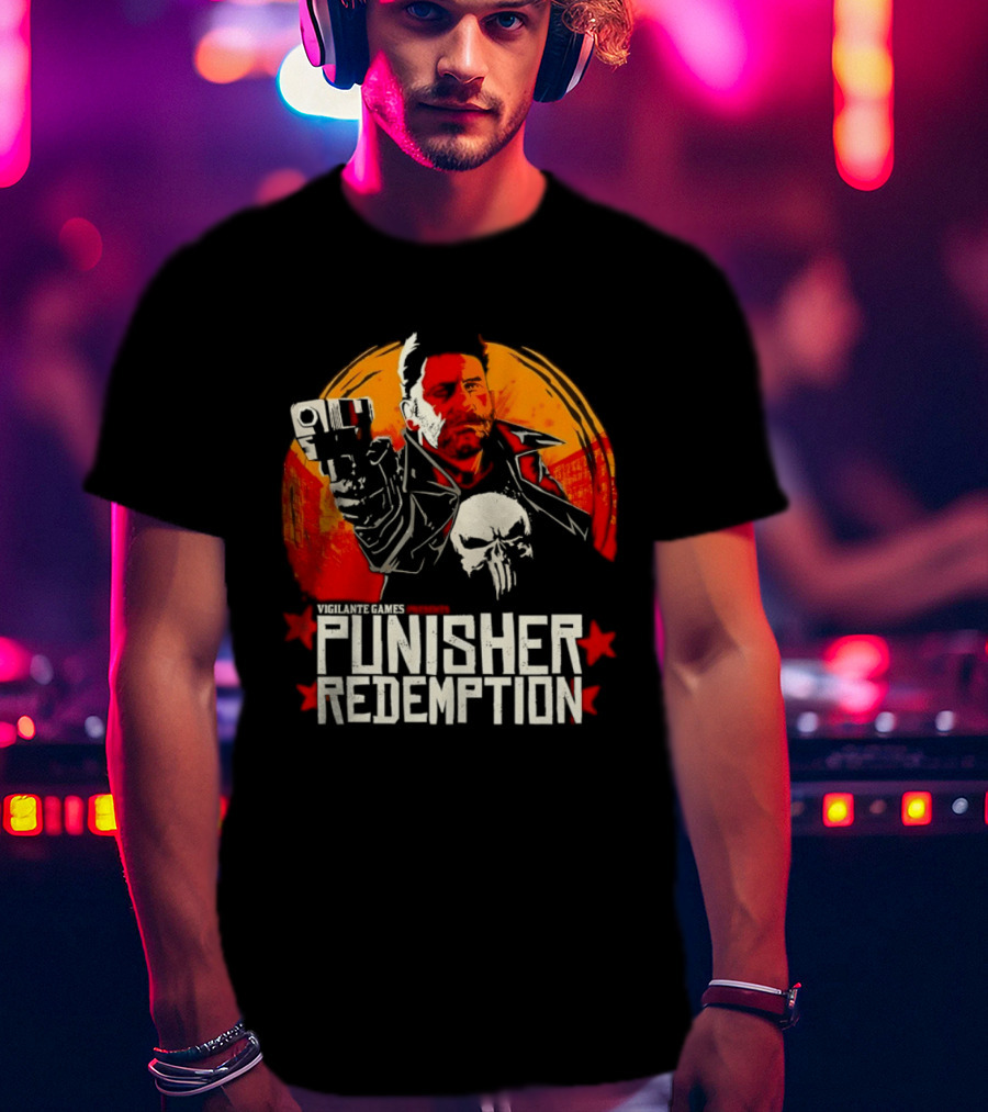 Punisher Redemption Red Dead Vigilante Games T-Shirt