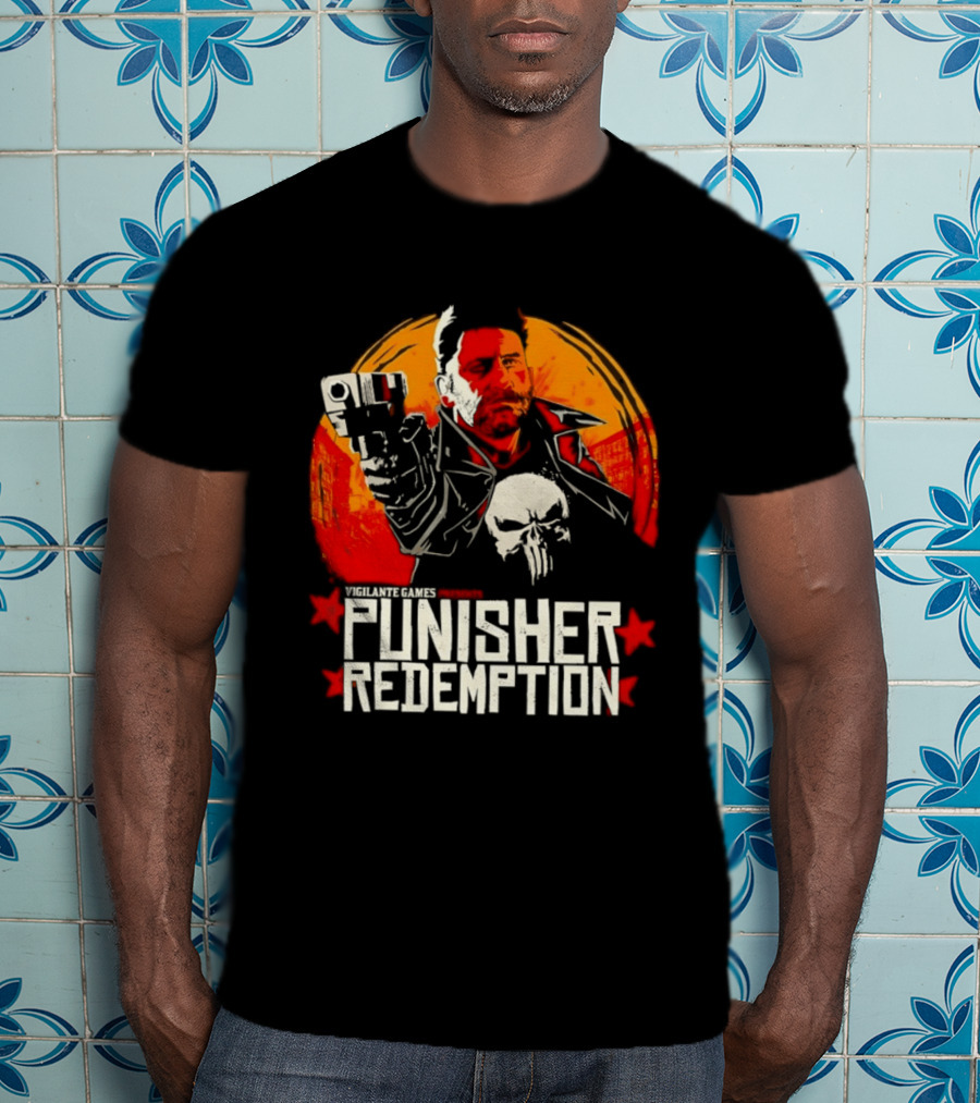 Punisher Redemption Red Dead Vigilante Games T-Shirt