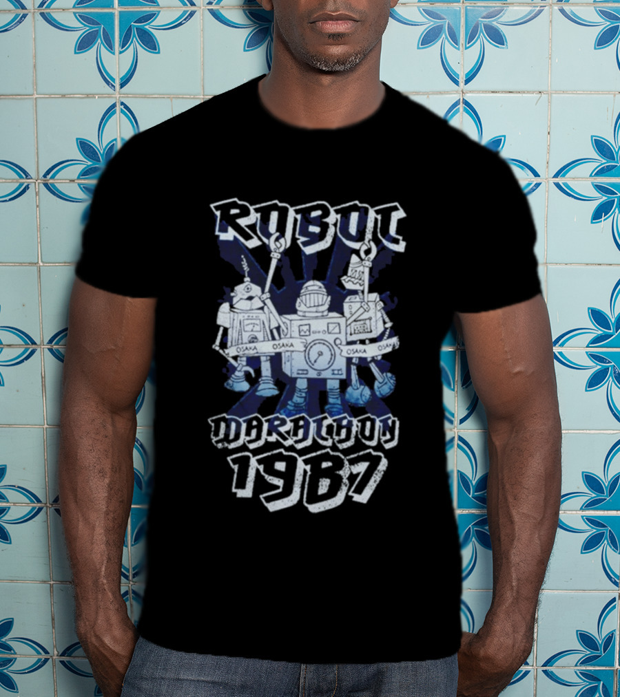 Robot Osaka Marathon 1987 Racing Bots T-Shirt