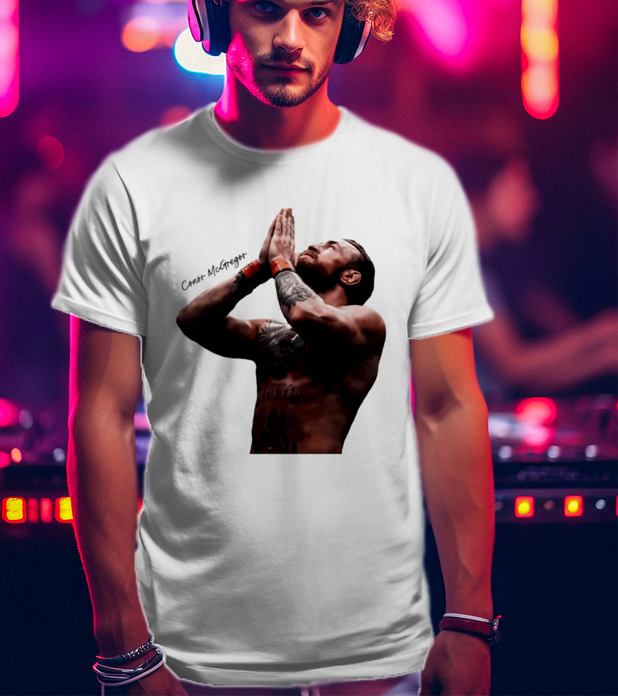 Conor McGregor Returning Pray Pose Tattooed MMA Fighter T-Shirt