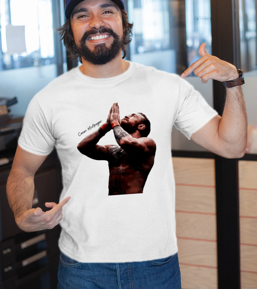 Conor McGregor Returning Pray Pose Tattooed MMA Fighter T-Shirt