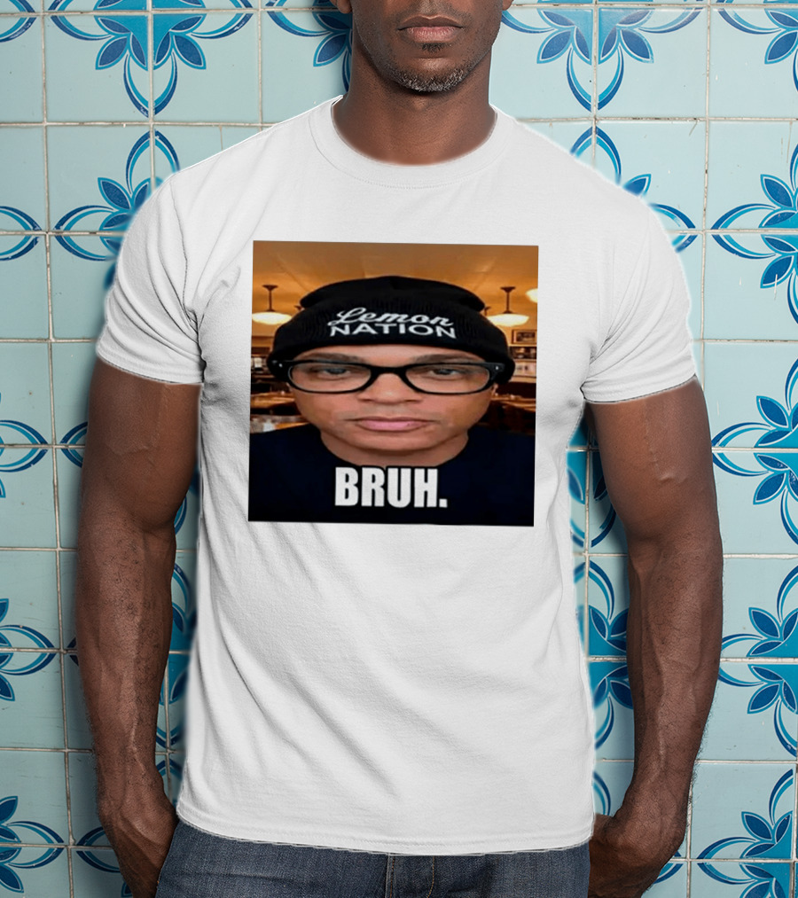 Lemon Nation Beanie Glasses Meme Bruh T-Shirt