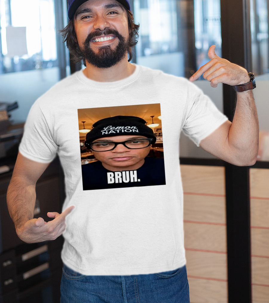 Lemon Nation Beanie Glasses Meme Bruh T-Shirt