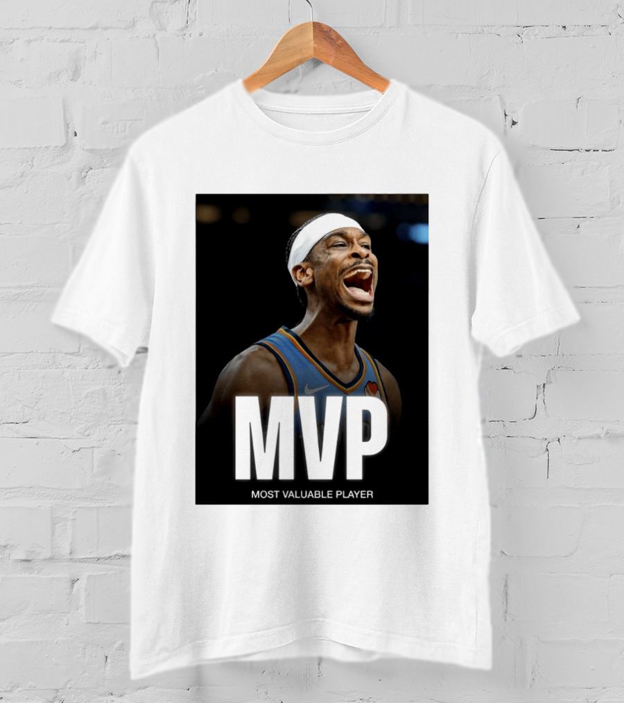 Shai Gilgeous Alexander MVP Most Valuable Player OKC Thunder Celebration T-Shirt