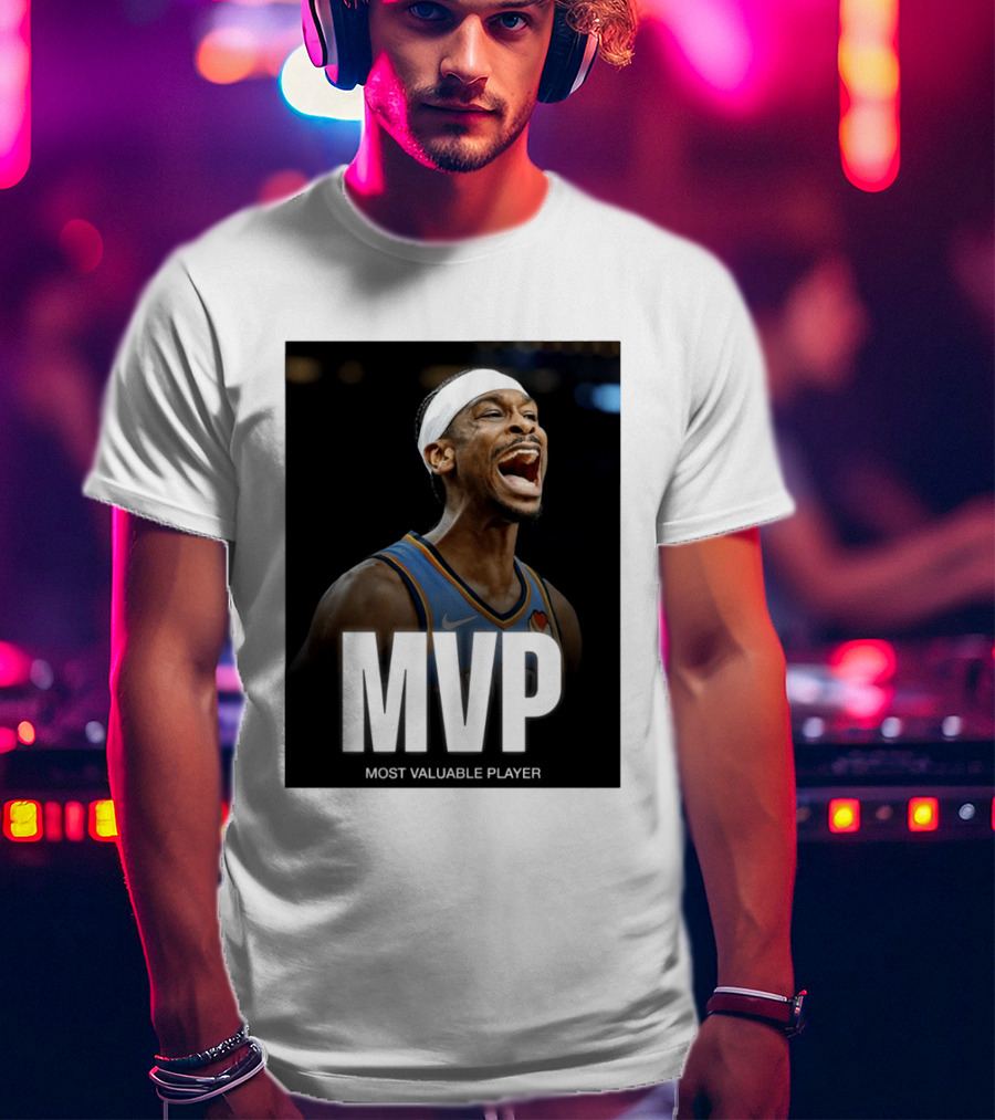 Shai Gilgeous Alexander MVP Most Valuable Player OKC Thunder Celebration T-Shirt