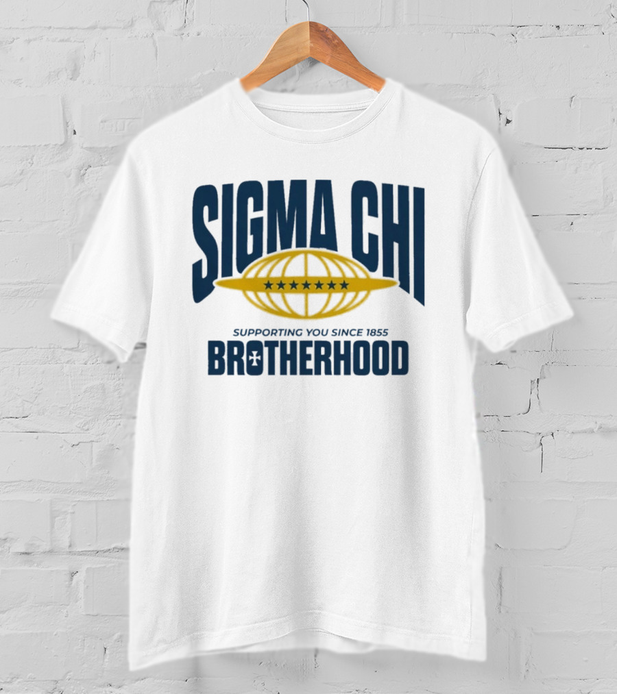 Sigma Chi Supporting You Since 1855 Brotherhood Stars T-Shirt