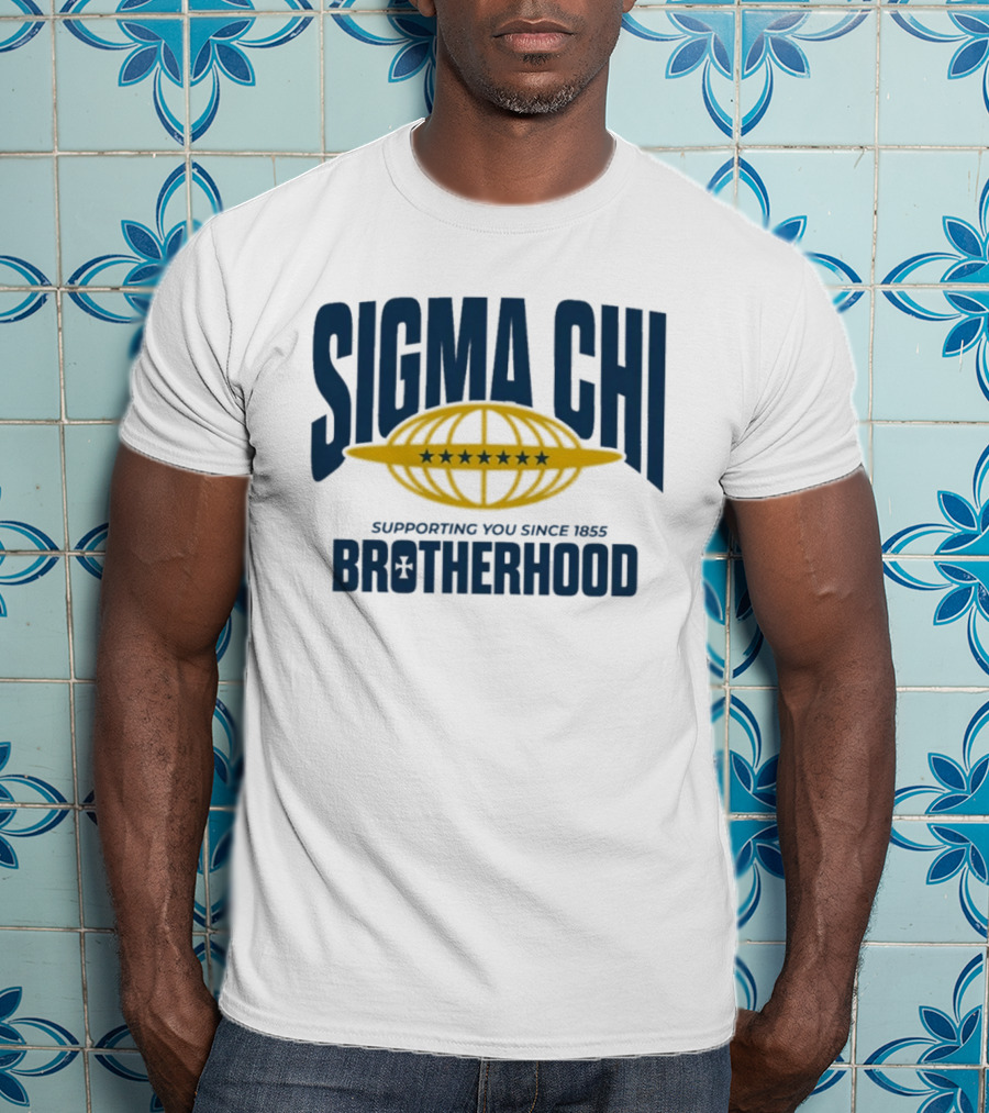 Sigma Chi Supporting You Since 1855 Brotherhood Stars T-Shirt