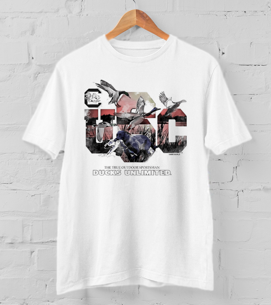 South Carolina Gamecocks True Outdoor Sportsman Ducks Unlimited Wildlife Scene T-Shirt