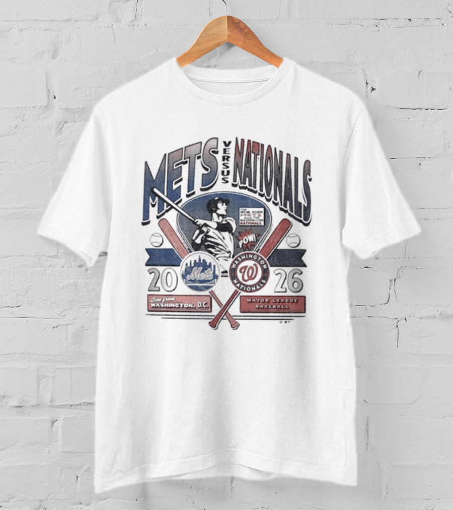 Mets Nationals 2026 Washington DC New York Baseball Matchup T-Shirt