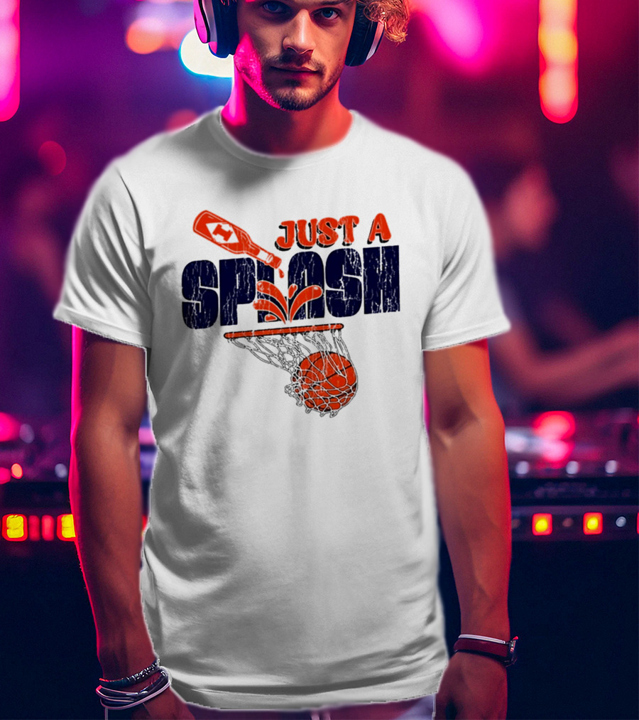 JUST A SPLASH Basketball Bottle Net Hoops T-Shirt
