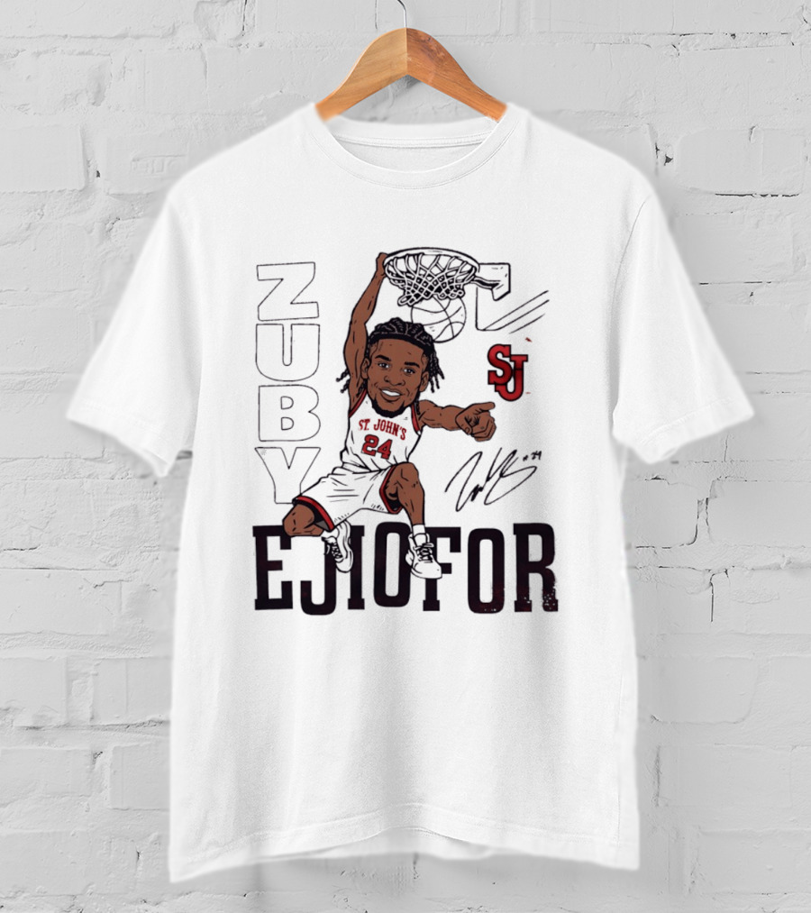 Zuby Ejiofor St. John's Red Storm Slam Dunk Basketball SJ 24 T-Shirt