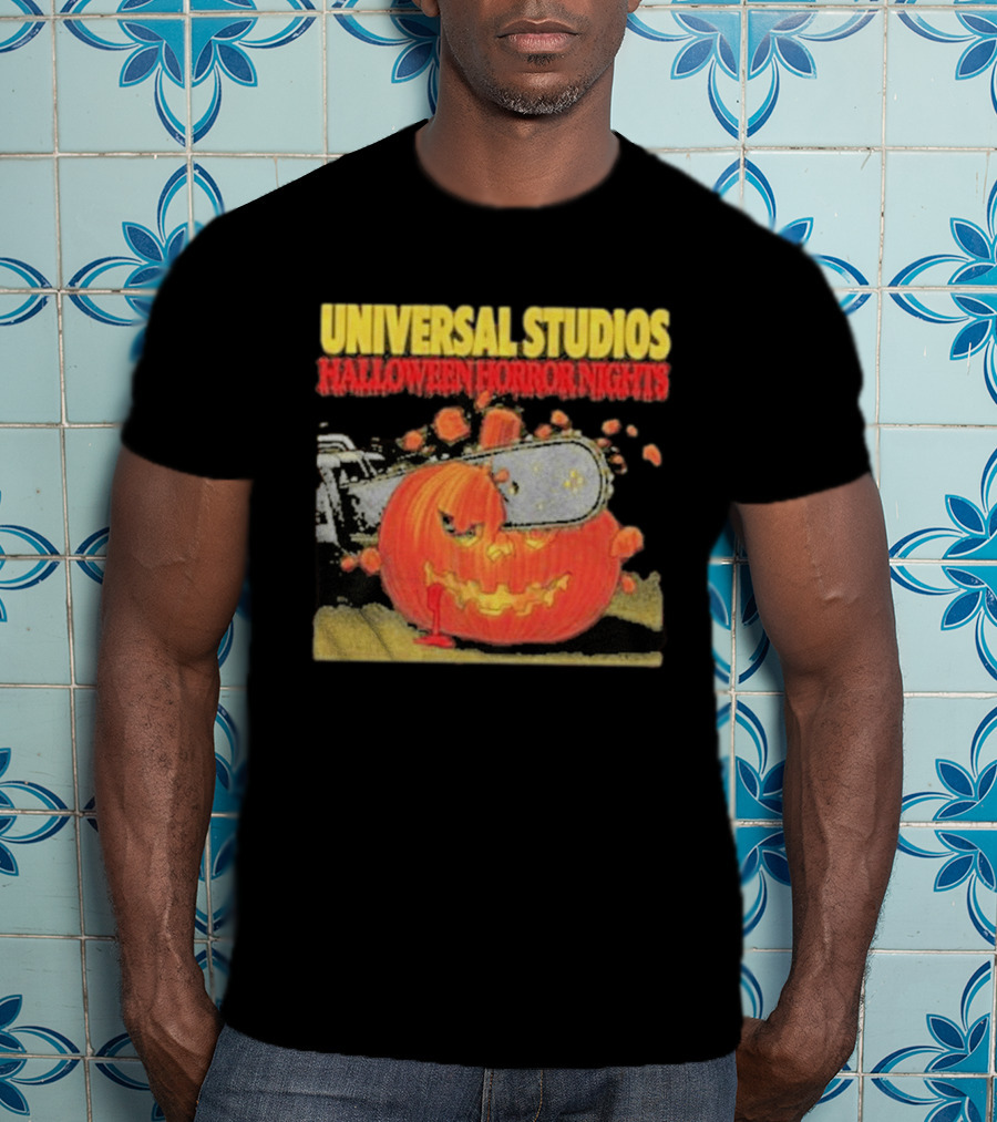 Universal Studios Halloween Horror Nights Pumpkin Chainsaw T-Shirt