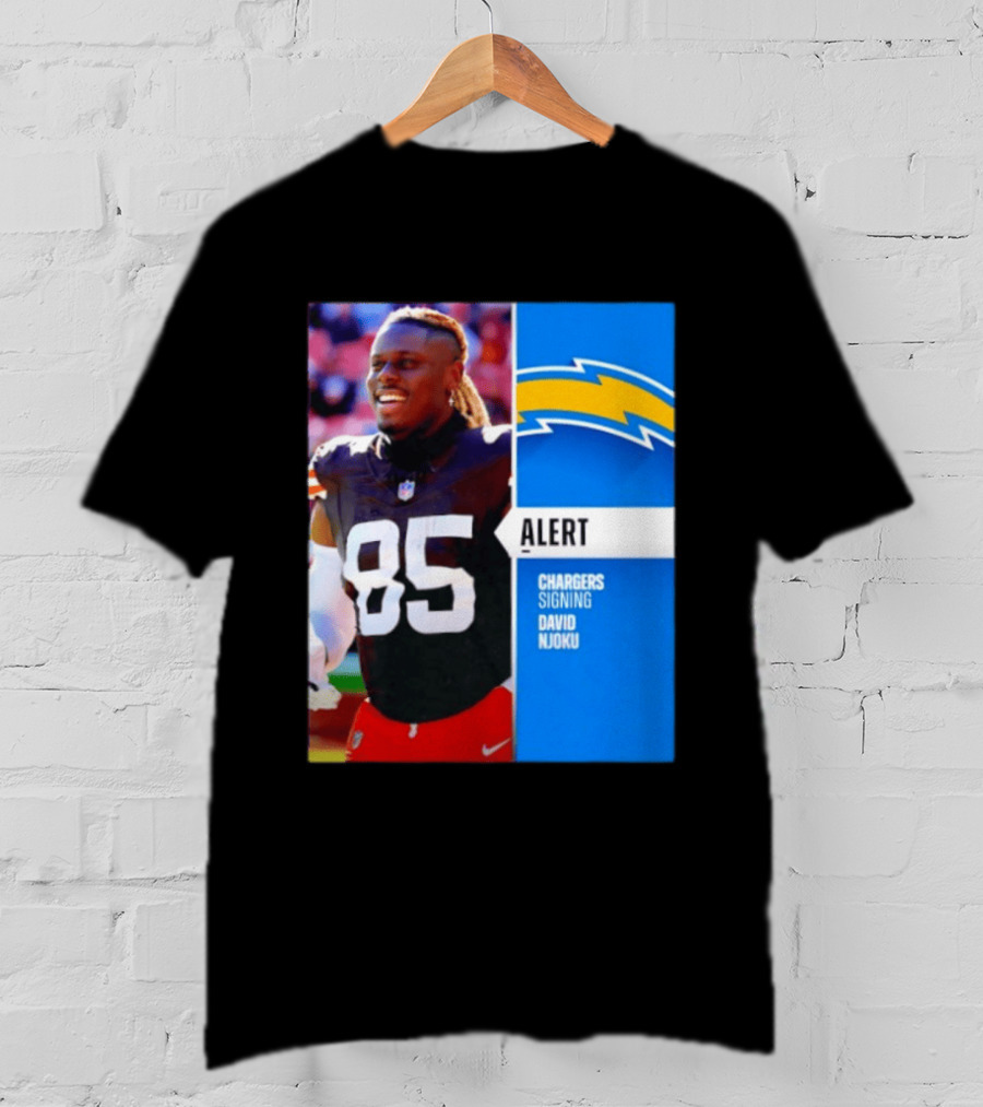 Alert Chargers Signing David Njoku Player 85 T-Shirt