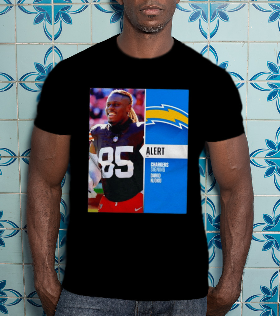 Alert Chargers Signing David Njoku Player 85 T-Shirt