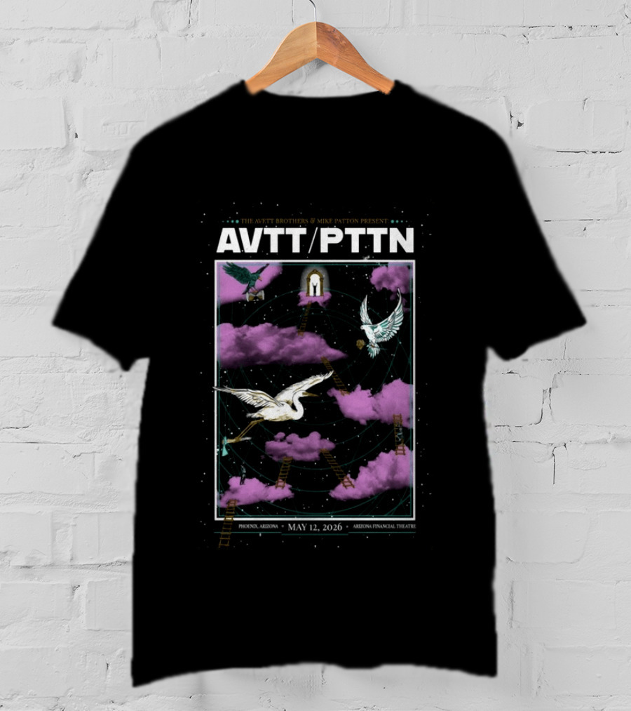 The Avett Brothers Mike Patton Present AVTT PTTN Phoenix Arizona May 12 2026 Arizona Financial Theatre T-Shirt
