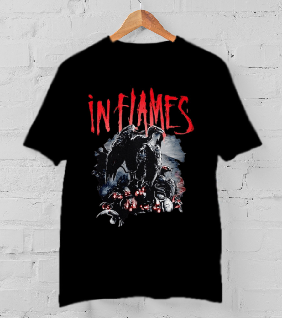 In Flames Meet Your Maker Gothic Vulture Scene T-Shirt