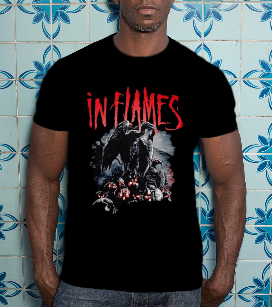 In Flames Meet Your Maker Gothic Vulture Scene T-Shirt