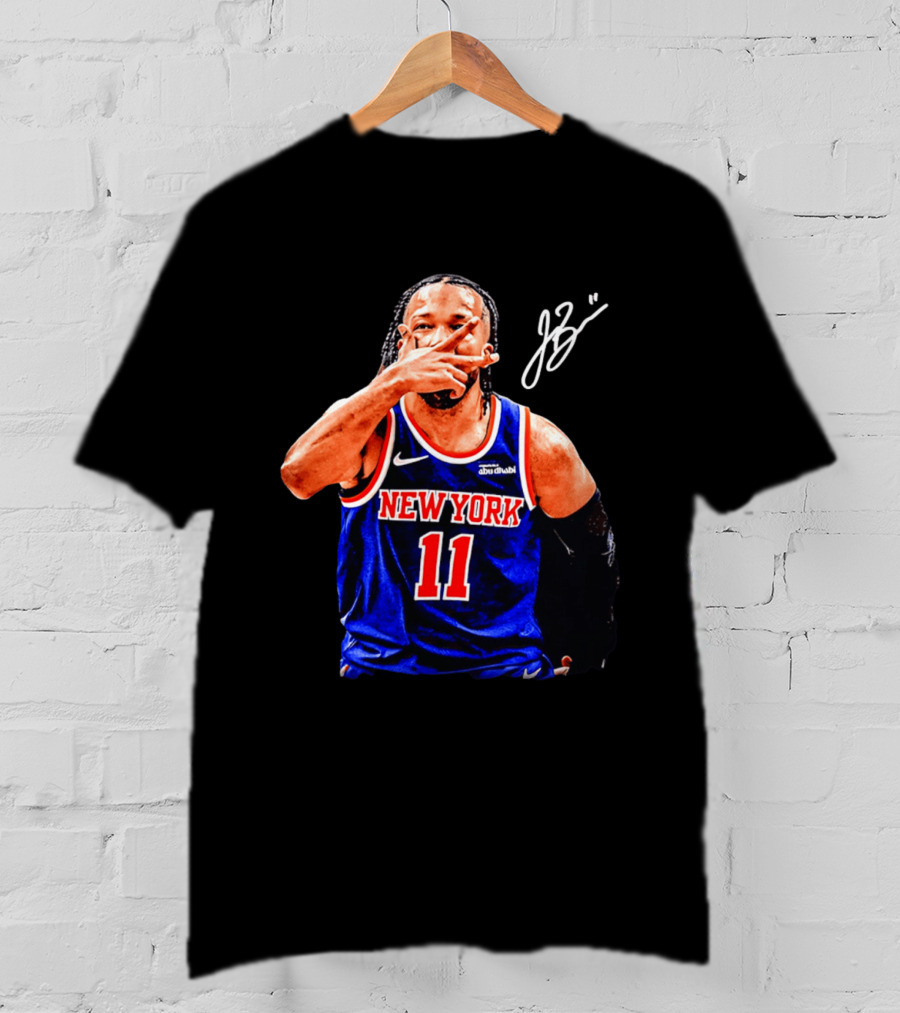 Jalen Brunson New York Knicks Jersey Number 11 Signature Series T-Shirt