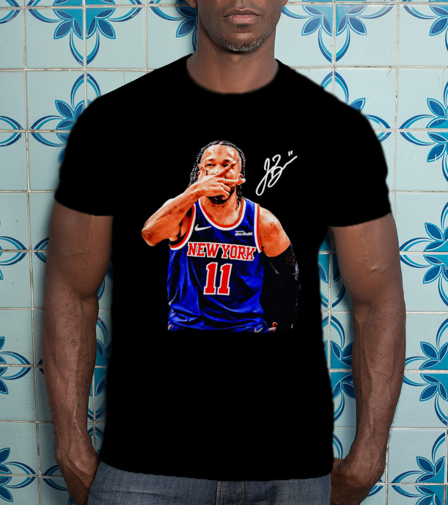 Jalen Brunson New York Knicks Jersey Number 11 Signature Series T-Shirt