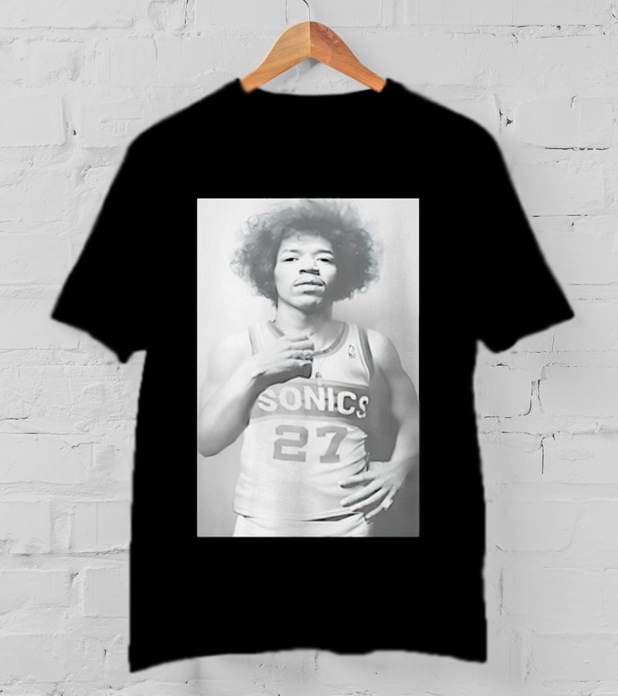Jimi Hendrix Seattle Sonics Jersey 27 T-Shirt