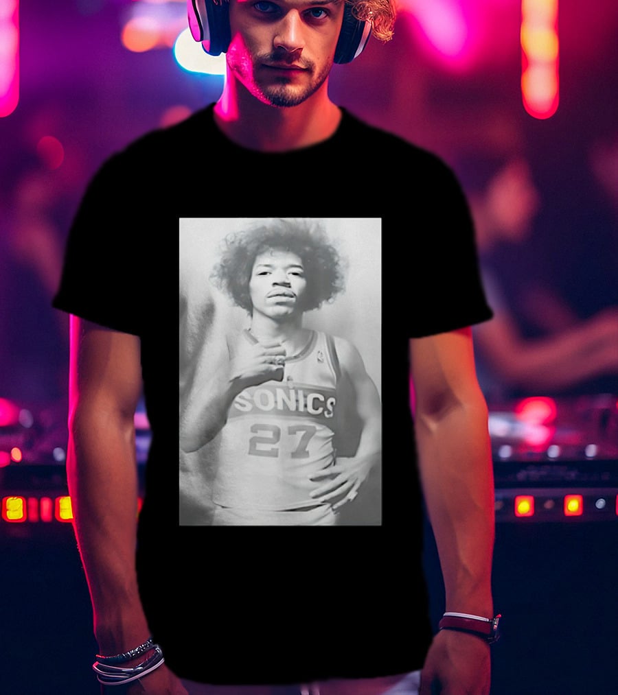 Jimi Hendrix Seattle Sonics Jersey 27 T-Shirt
